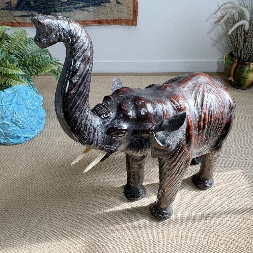 Liberty Of London Leather Elephant Foot Stool
