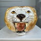 Lion Head Ceramic Planter 1950's Italy