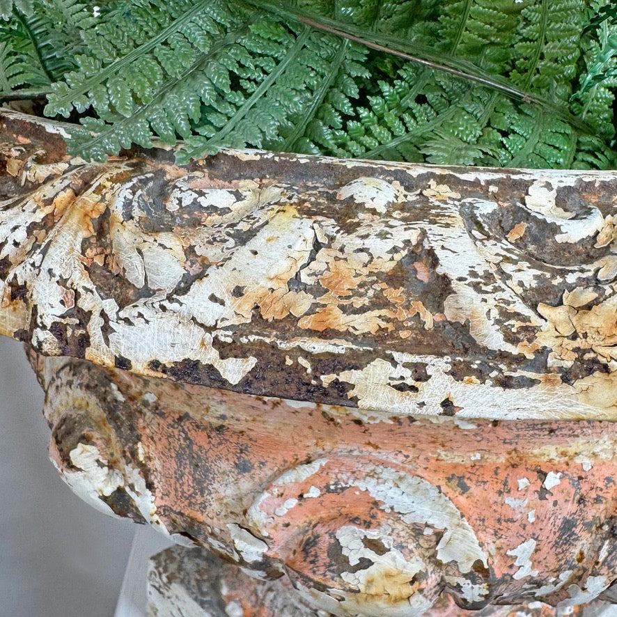 19th Century Cast Iron French Tazza Urn