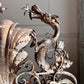 19th Century Wrought and Cast Iron Gothic Overdoor Light