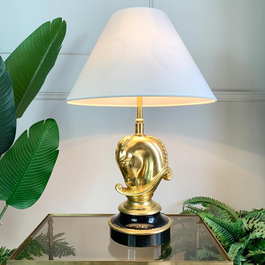 24k Gold Plated Cheval Table Lamp