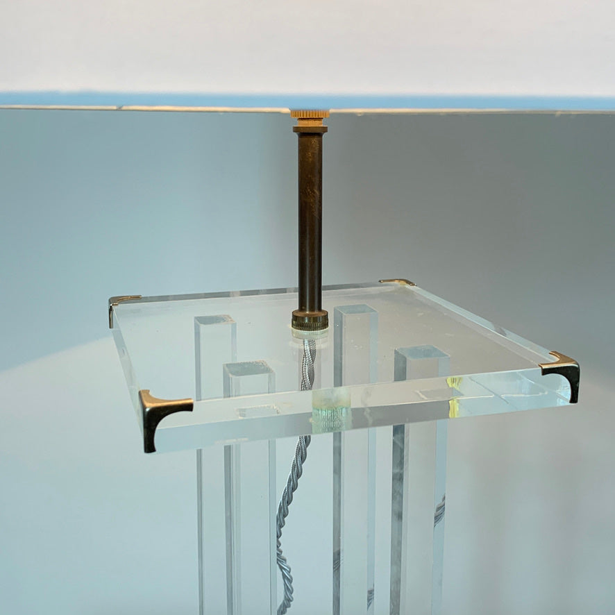 David Lange for Roche Bobois Lucite Table Lamp