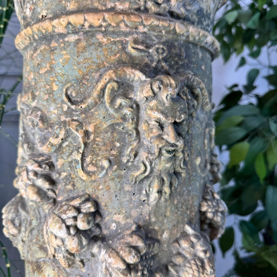 19th Century Satyr and Laurel Decorative Sundial Column