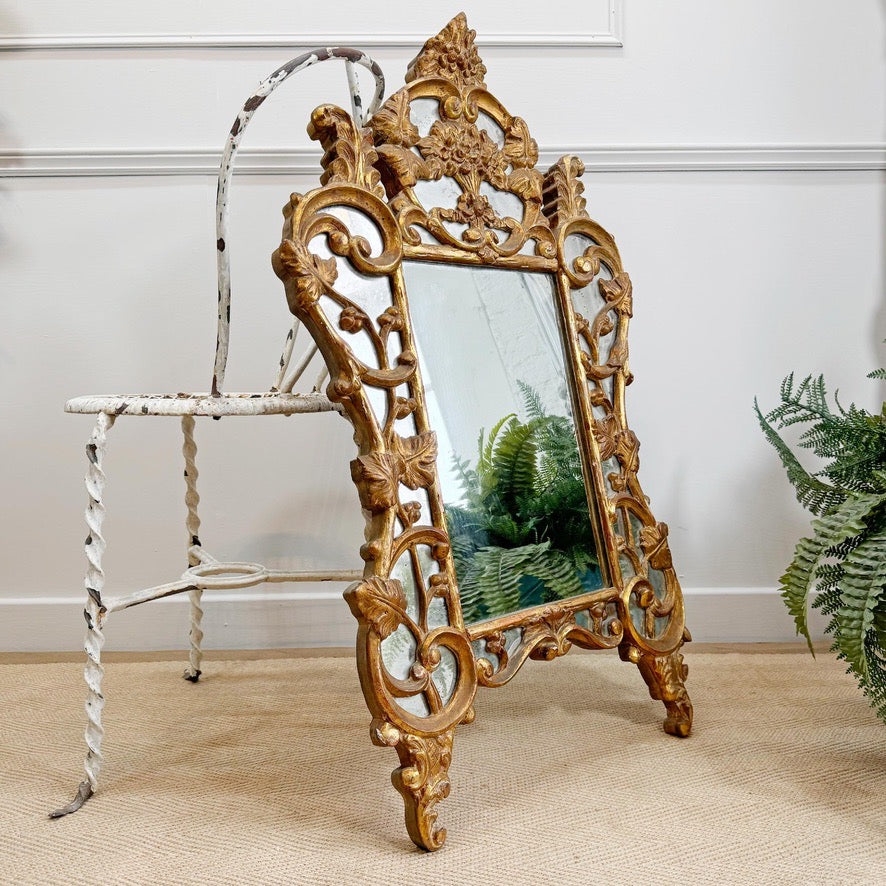 Antique Gilt Wood Mirror 18th Century Louis XV