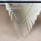 White Italian Sculptural Fan Designer Coffee Table 1970's