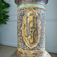 Algerian Darbuka Drum Polychrome and Gold Decorated Terracotta 19th Century
