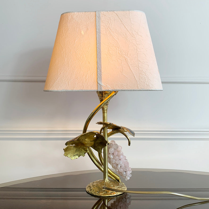 Isabelle Faure Rose Quartz Gold Table Lamp