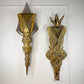 Francois Melin Brutalist Wall Light Sculptures