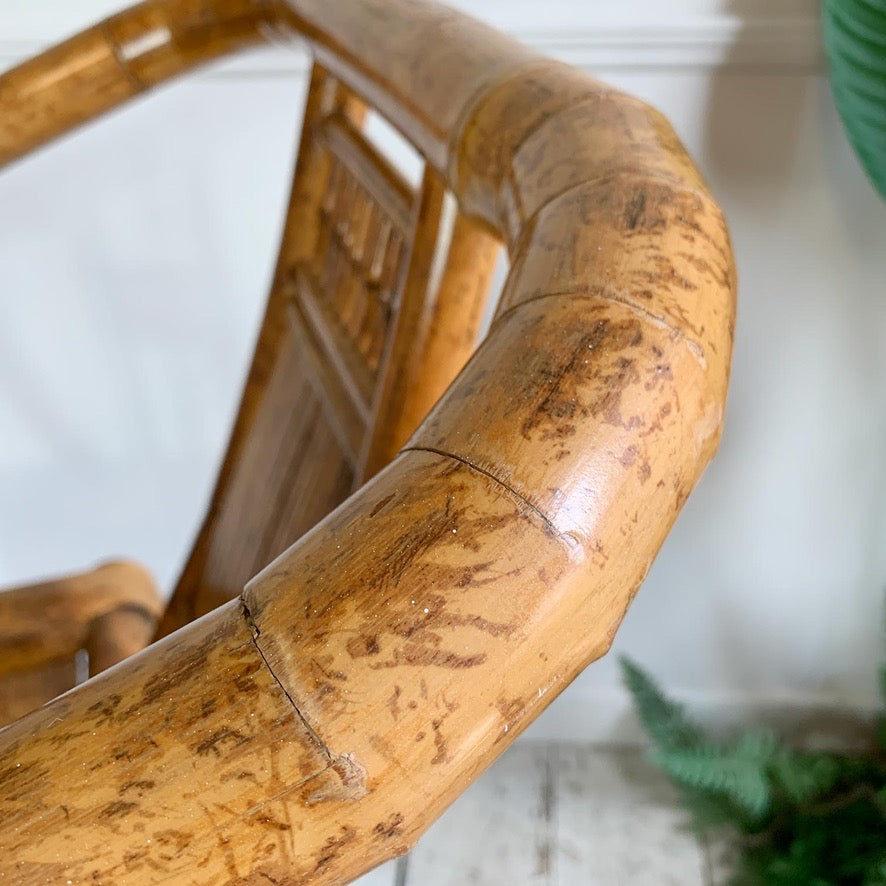 Mid Century Taiwanese Hand Made Bamboo Armchair