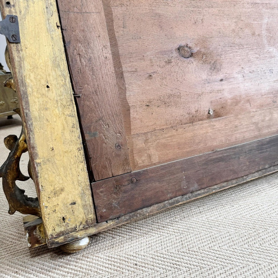 Antique Renaissance Revival Giltwood Overmantle Mirror 19th Century