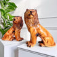 Pair of Staffordshire Pottery Lions