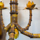 Antique Faux Bamboo Palm Leaf Chandelier France 1930's