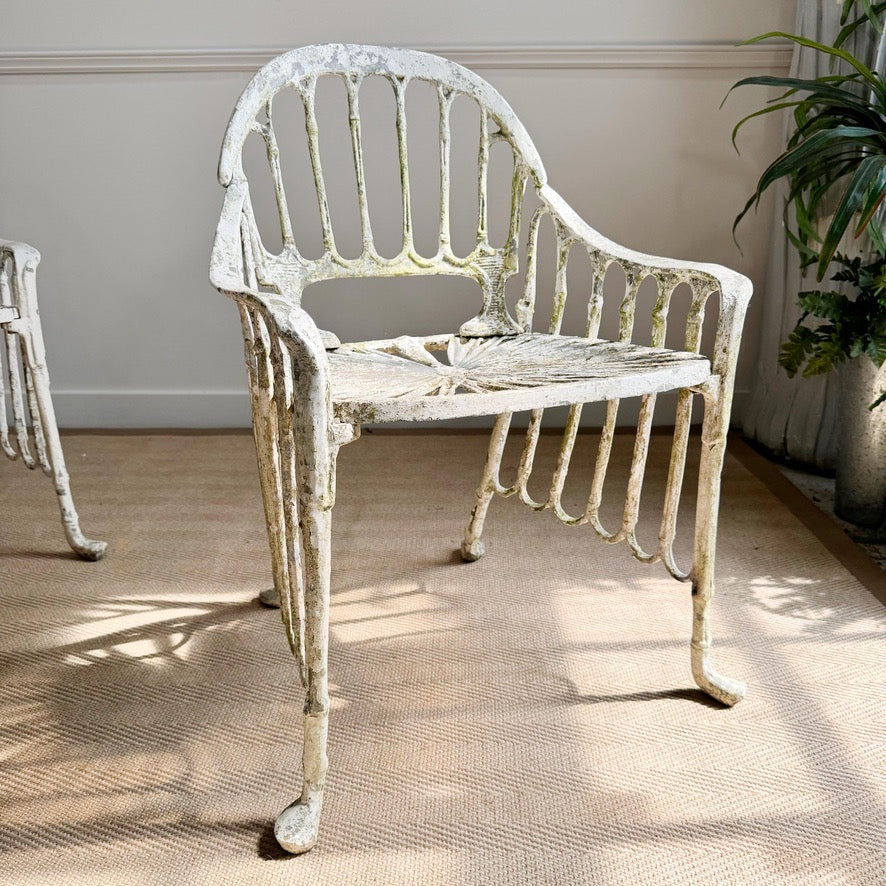 Mid Century Faux Bamboo Garden Chairs Brazil 1970