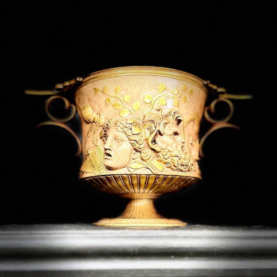 Pair of Ferdinand Barbedienne Low Handled Bronze Urns after the Zaffoli Borghese Vase