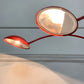 1980's Fischer Leuchten Red Crescent Desk Lamps