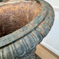 Pair of High Victorian Cast Iron Campana Urns on Plinths