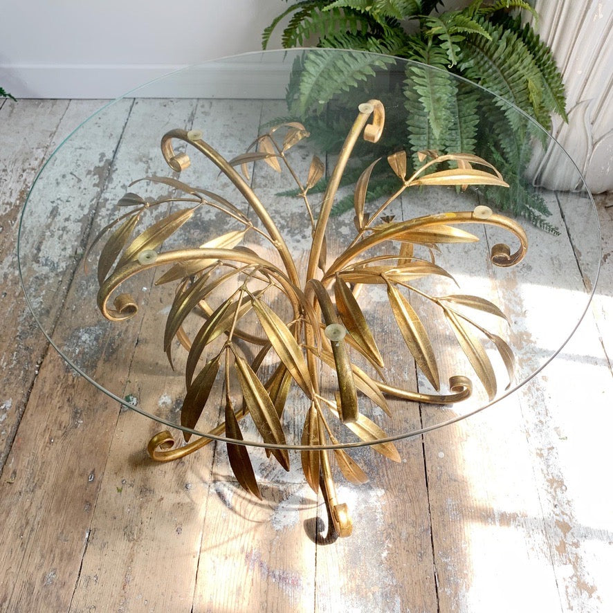Italian Gold Leaf Coffee Table 1950's