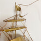 Daniel D'haeseleer Gold Galleon Wall Light C 1970's