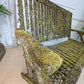 Mossy Folding Wooden Garden Bench