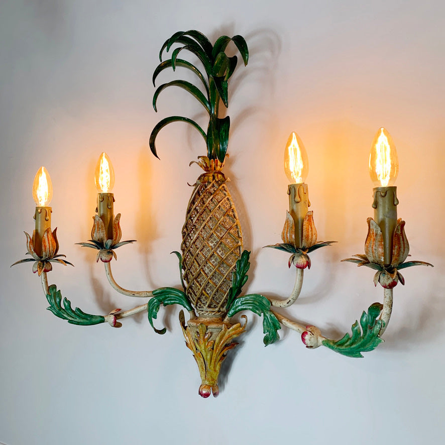 Large 1940's Pineapple Wall Light