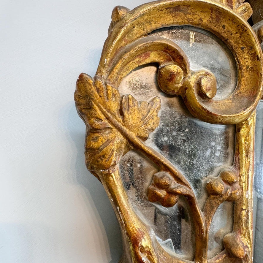 Antique Gilt Wood Mirror 18th Century Louis XV