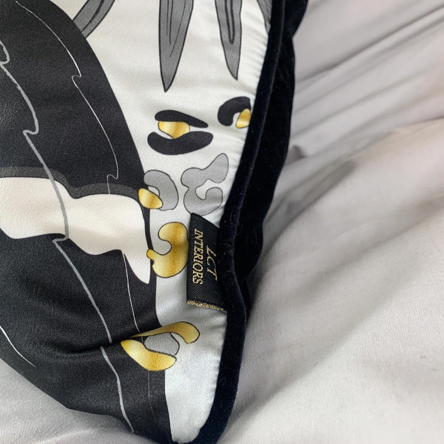 The Tropics Collection 'Hornbill' Luxury Silk Cushion