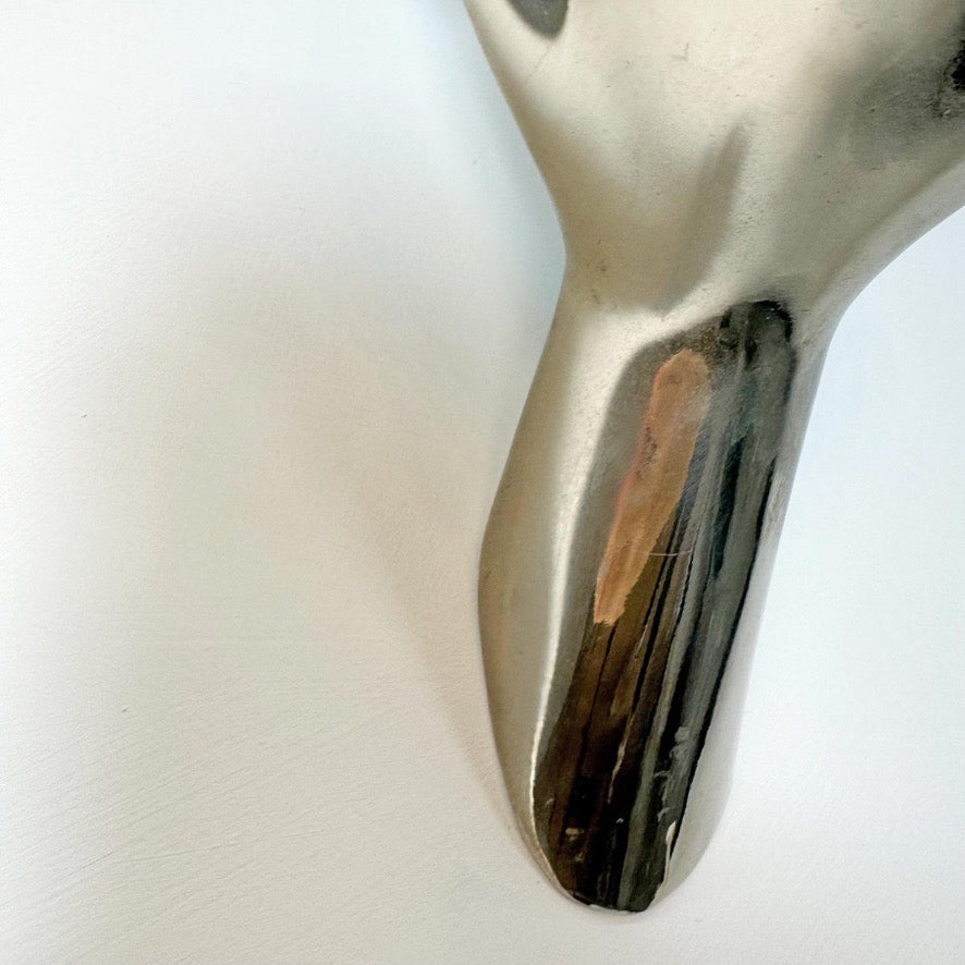 Maison Arlus Bronze Hand Wall Sconce in Gilt Silver France 1970's