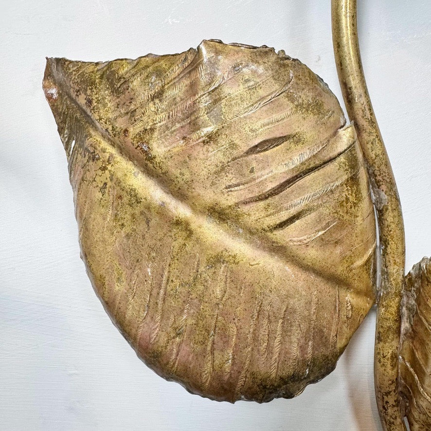 Sunflower Wall Light in brass signed by P Mas Rossi 1970's