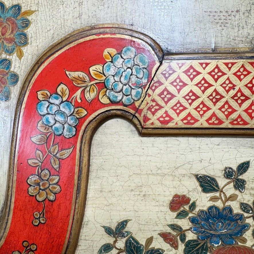 George I Style Large Red Chinoiserie Wall Mirror