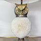 Exceptional, Willy Daro White owl table lamp, 1970's