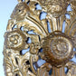 Set of 3 Gold Repousse Baroque Wall Sconces