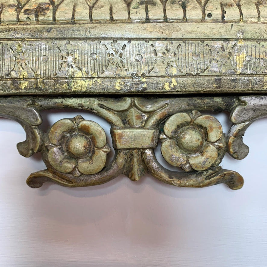 Silver Gilt Carved Wood Italian Wall Mirror 18th Century