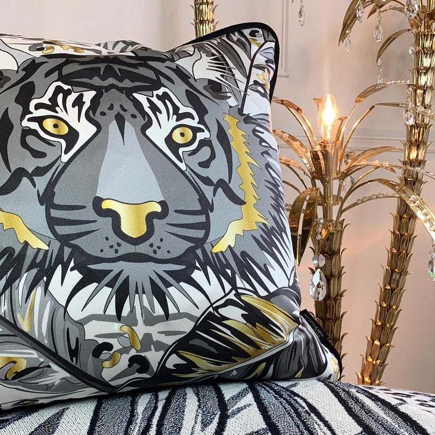 The Tropics Collection 'Tiger' Luxury Silk Cushion