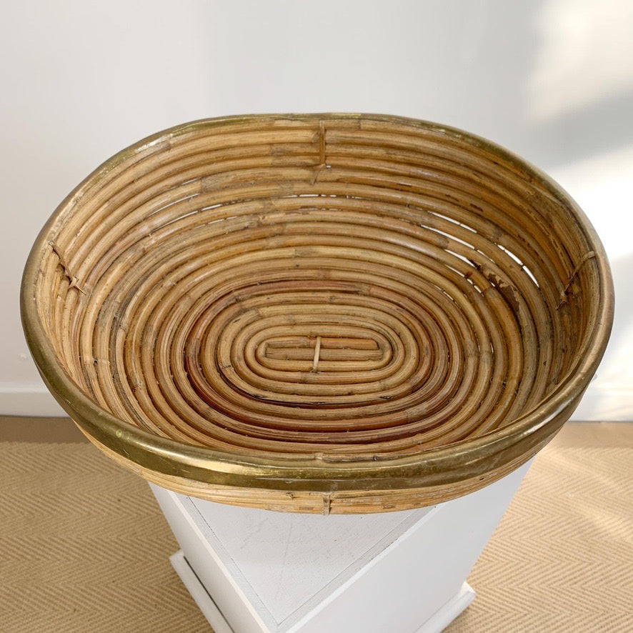 Gabriella Crespi Style Pencil Reed Banded Bowl