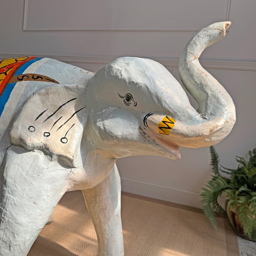 Large Folk Art Papier Mache Elephant