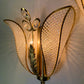 Palwa Gold Crystal Tulip Wall Lights 1970's