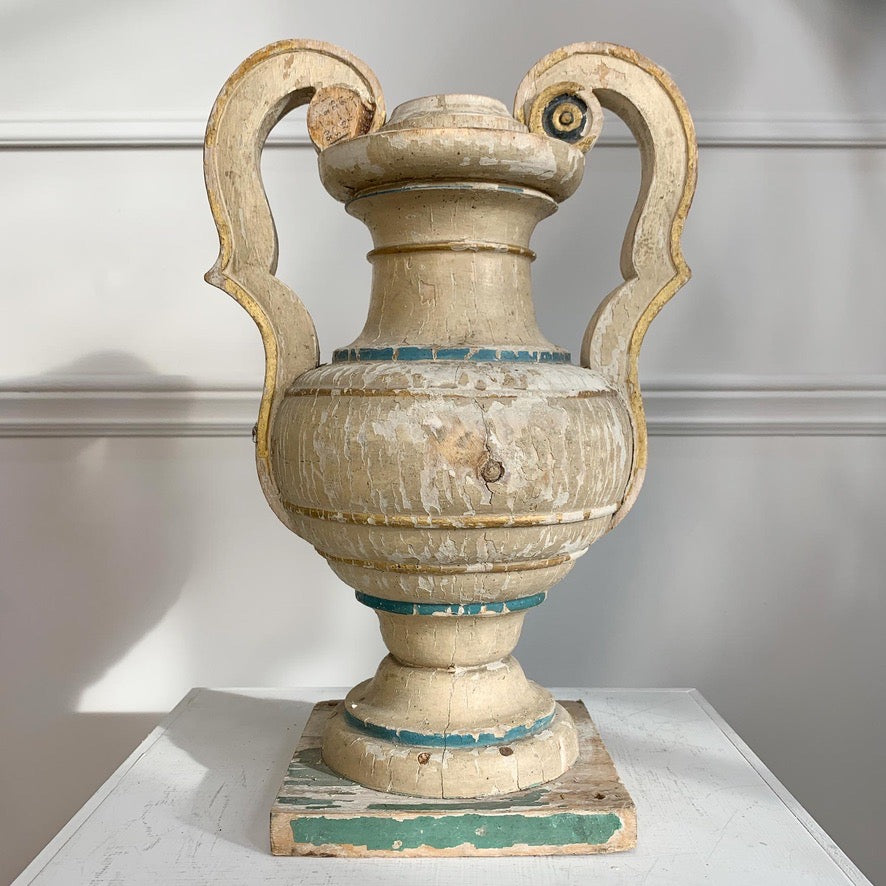 18th Century Wood and Gesso Altar Vase