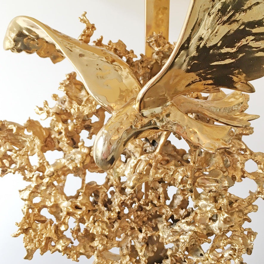 Claude Victor Boeltz 24K Gold Plated 'Exploded' Table Lamp