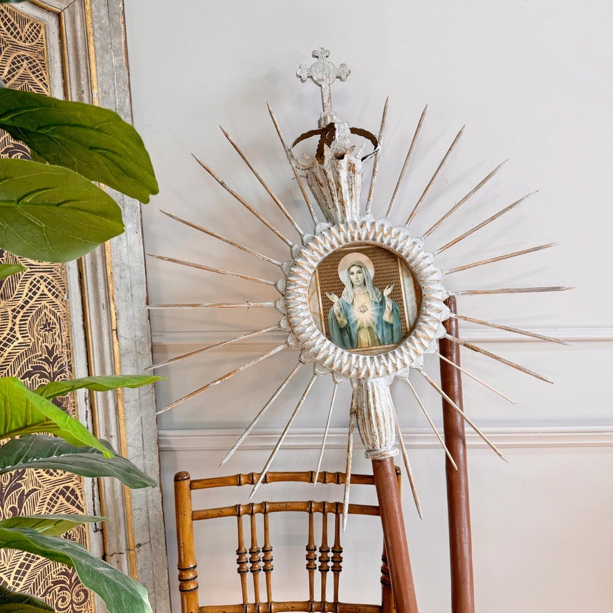 19th Century Sunburst with Crown