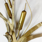 1970's Italian Gold Bulrush Wall Light