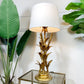 Italian Gold Faux Bamboo Table Lamp 1950's