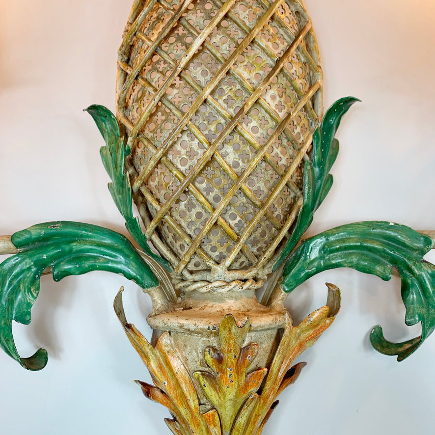 Large 1940's Pineapple Wall Light