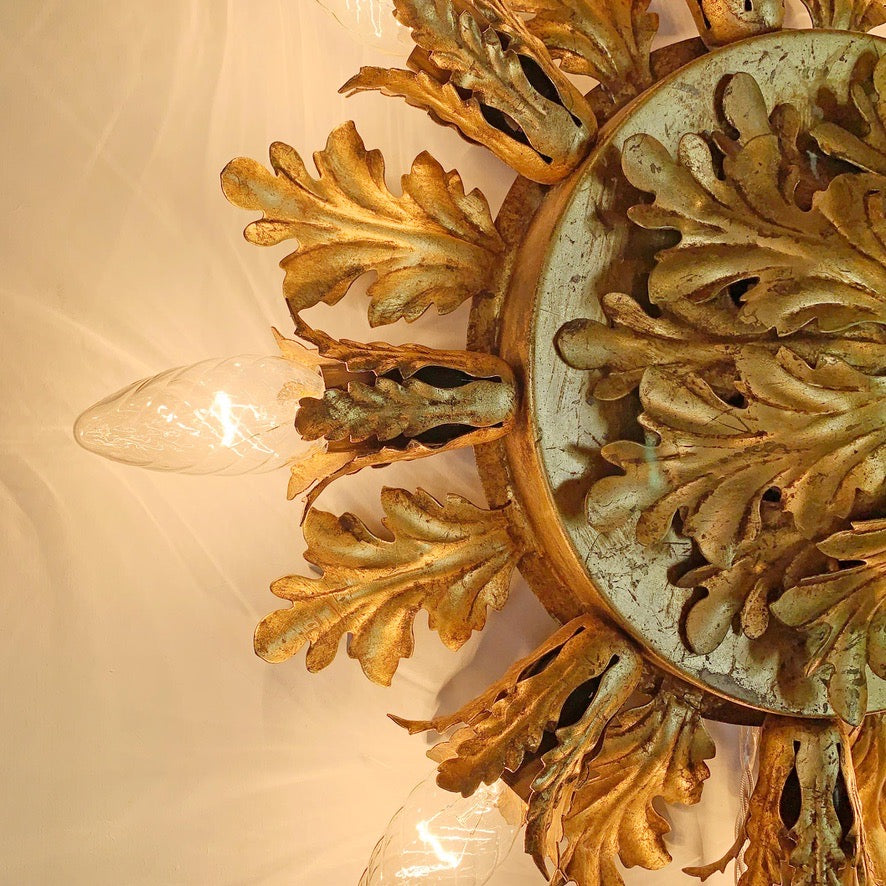 Banci Firenze 1950's Gold Flush Light