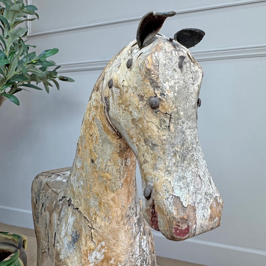Antique French Wooden Horse