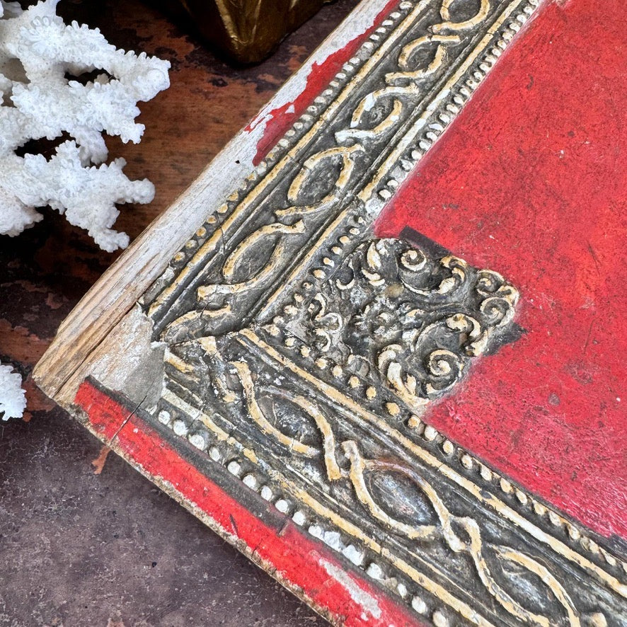 Antique Baroque Bible Box 18th Century Pastiglia Decorated