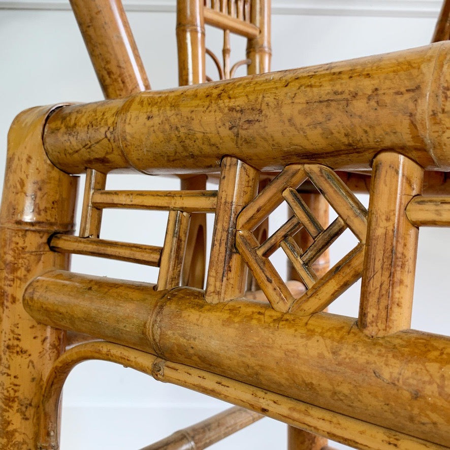 Mid Century Taiwanese Hand Made Bamboo Armchair