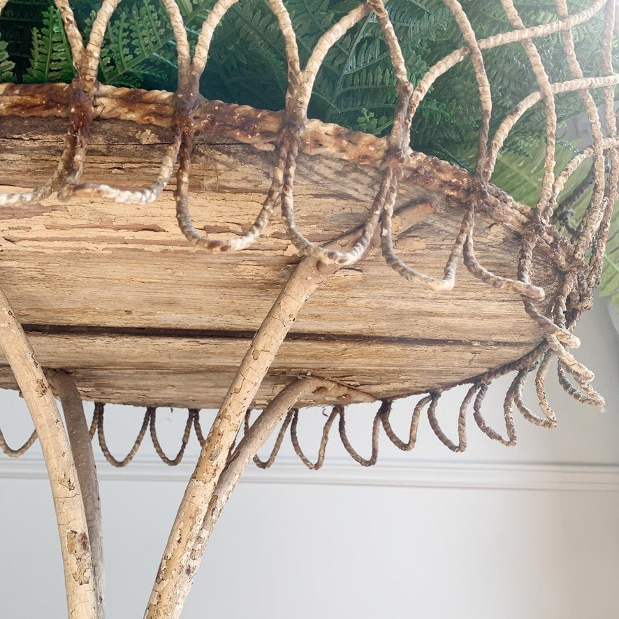 Early 20th Century French White Jardiniere on Castors
