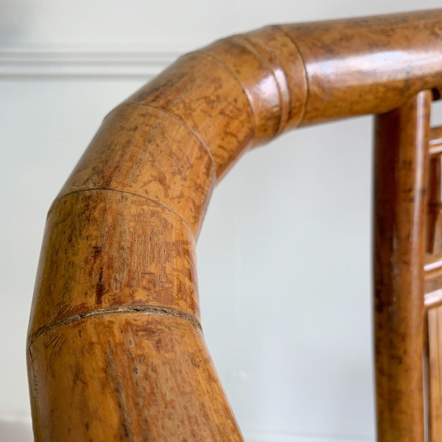 Mid Century Taiwanese Hand Made Bamboo Armchair