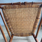 19th Century Herringbone Woven Elbow Chair with Stick Back