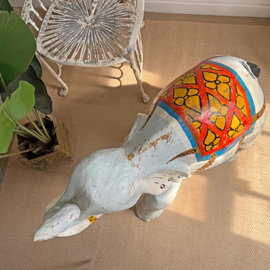 Large Folk Art Papier Mache Elephant